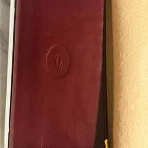 Rich Burgundy Leather Cartier long wallet